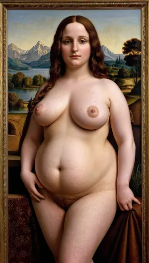 Das ultrarealistische AI generierte Porno-Video mit Monalisa und ihren plump Brüste in 4k UHD mit 8k Auflösung war ein Blick zu sehen. Das Bild zeigt das Paar in einer sinnlichen Umarmung, ihre Körper verflochten wie sie