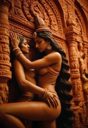 Индийская стена Камасутры предлагает множество сексуальных позиций на выбор, включая 69, внешний вид и скульптуру