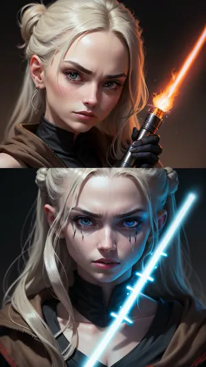 The Jedi duelled with his best quality, generating the perfect picture of Evil Jedi duelling with smoky unstable lightsabers. The audience gasped in awe as they watched the masterful display of skill and power