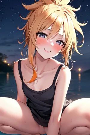 La niña de 18 años se sentó frente a la fogata, sus ojos fijos en un hombre mayor en una foto que ella tenía. Ella tenía una foto de él en su mano, y ella estaba sonriendo con cariño. Su pelo era