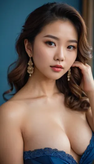 Los ojos de la asistente de inteligencia se ensancharon cuando vio a la hermosa mujer delante de ella. Su cabello era un color azul suave y sedoso que encadenó sus hombros en perfectas olas. Sus labios estaban llenos y acogedores, y sus ojos brillaban con