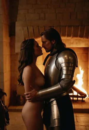 Муж и жена готовились к последней ночи перед походом, писали друг другу письмо и мечтали о грядущих битвах. У них была фотография их замка на стене, символизирующая их любовь друг к другу