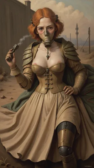 A imagem mostra a beleza do universo warhammer 40k com epaulettes dourados, espartilho, medfa, obra-prima. É um belo quadris seios naturais médios e epaulettes dourados