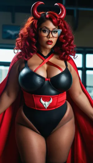 Ava, a voluptuous superhero with incredible powers beyond anything else, stood out from the rest of the world with her large breasts and wide smile. Her skin was smooth and soft, making her body feel like a work of art. She used