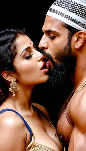 Afzal Khan, un homme musulman, a été vu embrasser sa petite amie passionnément tout en portant une casquette de prière islamique. Ils ont été enfermés dans une étreinte pendant longtemps et ont apprécié le moment