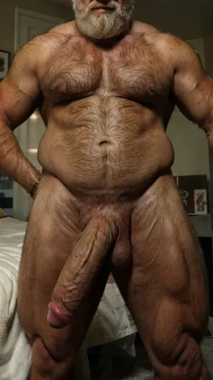 Il vecchio ha scattato alcune foto dei genitali e dei genitali dell'uomo alto, catturando ogni dettaglio in piena vista