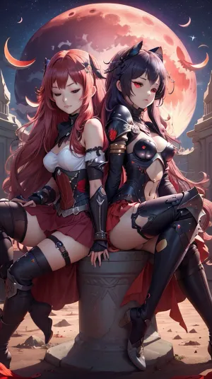 Eine Gruppe von Mädchen saß auf einer Wolke und sah den Vollmond an. Plötzlich sahen sie einen Schmetterling, der vorbeiflog, und einer von ihnen nahm ihre Gauntlets heraus, um ihn zu fangen. Wie sie das tat, schloss sie versehentlich ihre Augen und sah