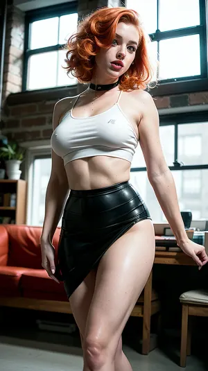 My Ginger Girlfrend, Freckles, nighttime, low lighting, neon lights, blinking lights, backlit, retro tech, atari, commodore, space invaders, basement, plants, houseplants, ((bottomless)), naked pussy, no panties, red hair, 80's perm, (((white loose crop top))), long sleeves, fog, foggy, misty, (80's house), 80's furniture, big pink lips, perfect eyes, skinny, 30 year old GingerIrish♡Freckle♡Freckle♡Perfect♡Detailed♡Alluring♡Girlfriend♡ ginger pubic hair, Pale skin, perfect teeth, with pokies, pokies, (dynamic pose:1.4), Ad Americana Style, vintage painted advertisement, retro 1950's style, sam, yang, (underboob:1.3), t-shirt, m1ssm4tch, red, and, black, thighhigh, kneehigh, short, sleeves, frills, choker, thigh, strap, asymmetrical, legwear, platform, boots, bce, 1girl, JM, edgpskirt, wearing, punk, skirt, freckles, bttrfrckl, SexyPose, tv_Elyse_Dufour_A, irish, Irish_Saoirse, Irish_Shannon, Irish_Aoife, Irish_Sian, Irish_Caitlin, Irish_Mia, Irish_Ellen, Irish_Serenity, Irish_Hannah, Irish_Erin, Irish_Siobhan, Irish_Meagan, crop, top, underboob, wetshirt, in, a, sheer, see, through, white, shirt, wet, hair, dirty, panty, <lora:pokies_9:.5>, <lora:AdAmericana:.9>, <lora:epiCRealismHelper:.7>, <lora:sam_yang_offset_right_filesize:.8>, <lora:badbrounderboob2:.6>, <lora:m1ssm4tch:.6>, <lora:better_creative_hair-06:.6>, <lora:punk_woman-dd-merge-lora-ns:.6>, <lora:edgPunkSkirt:.6>, <lora:better freckles_epoch_12:.4>, <lora:sexy_poses:.7>, <lora:457927_training_data:.6>, <lora:Irish_Lifelike:.6>, <lora:crop_shirt_underboob:.5>, <lora:UnderboobV1:.5>, <lora:wetshirt15_v2.0:.5>, <lora:Wetshirt:.5>, <lora:zovyaWetHairLORA64_V1:.5>, <lora:shimi2:.5>
