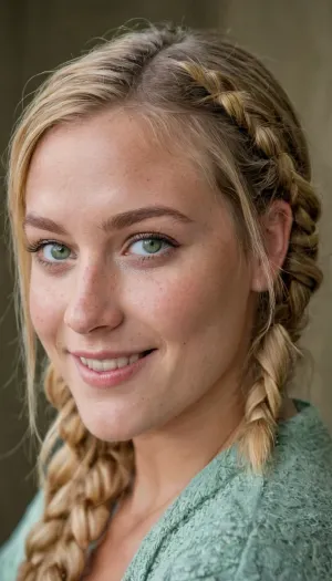 जोडी टेलर, एक 20 वर्षीय लघु एथलेटिक बिल्ड, सुंदर चेहरे और freckles के साथ कैमरे पर अपने कंधे को देख रहे हैं। उसके पास लंबे समय तक हरे रंग की आंखें और सुनहरे बालों को चोटी में बांधा गया है। जोडी मुस्कुरा रही है