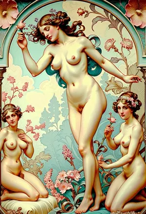 María, una obra maestra de arte erótico, estaba escondida en el papel pintado de los dibujos de Garthwaite. Los bocetos desnudos de Anna estaban en varios bocetos, mientras que el texto "Sietes" y "Toile de Jouy" eran visibles en