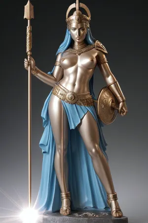 Athena, die Göttin des Krieges, stand vor ihrem ganzen Körperspiegel. Sie trug ein enthüllendes Outfit, das ihre Voluptuous Kurven und reichliche Spaltung zeigte. Als sie sich im Spiegel bewunderte, konnte sie nicht helfen, aber ein Gefühl von