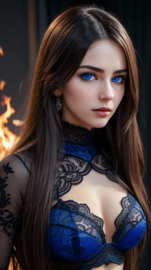 작은 레이스 속옷과 고품질 바디 피어싱가있는 소녀의 초상화는 예술가의 기술과 관심을 보여주는 예술의 놀라운 조각입니다. hyperrealistic 효력은 그것을 만드는 hyperrealistic 효력을 같이 만듭니다