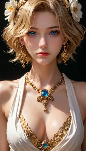 Aphrodite was a Greek goddess of love, beauty, and fertility. She was often depicted as a beautiful woman with wings and a crown of flowers. Her name comes from the Latin word "Venus," which means "love." One day,