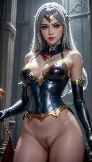 skirtlift, <lora:skirtlift_xl:.5>, Four girls, Nami, 2B nier, wonder women, bayonetta. Full frontal
