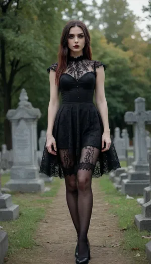 Ethereal yankılar: mezarlıkta bir gothic gece - Mystique ve allureal'ın çarpıcı 8k yüksek kaliteli tasviri