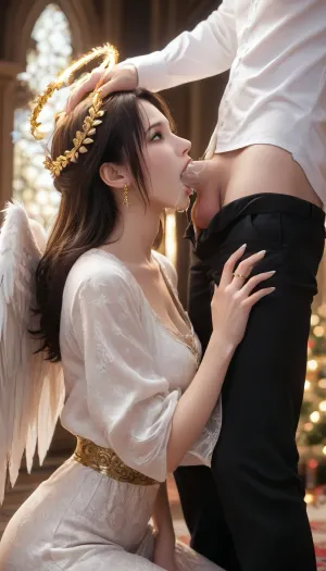 Noël de Boa Hancock: une vitrine de papier peint de 8k de l'amour, de la passion et du photoréalisme

- Oui.

Dans le chef-d'œuvre complexe d'un papier peint de 8k, Boa Hancock, l'impératrice d'Amazon Lily, se tenait contre un arbre de Noël. Sa peau blanche brillait sous le meilleur éclairage et les ombres parfaites, ses seins ronds et durs s'évanouissant fièrement. Son boléro à épaule de fourrure était un spectacle à voir, orné d'accents d'or qui reflétaient sa couronne de laurier dorée et son halo. Avec des yeux noirs et bruns qui semblaient briller, elle regarda, la bouche ouverte dans un visage d'orgasme, câlinant et sucant un homme blanc fort avec une profonde passion. Sa longue chevelure noire s'est effondrée, cadrant son visage angélique, tandis que ses franges étaient séparées, révélant ses yeux brillants. L'image était un témoignage de la meilleure qualité, la photographie professionnelle ultra-détaillée, montrant le photoréalisme du plus haut ordre.