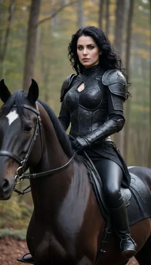 Enigmatic सवार: उसके काले रंग पर अंधेरे सुंदरता के दायरे में एक झलक