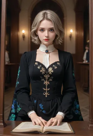 breathtaking beautiful woman wearing a, (butterfly dress), in The Haunted Mansion, Sitting . award-winning, professional, highly detailed, Glowing, Runes, Rune, Circle, Armor, Sword, <lora:564827_training_data:2>