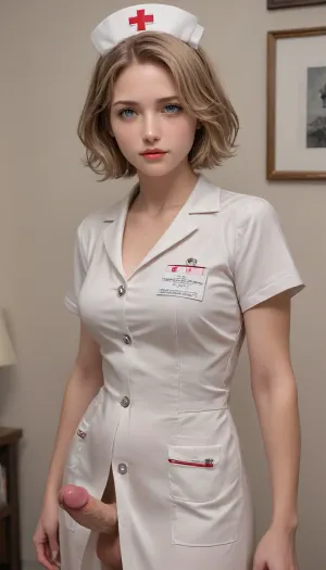 photorealistic, analog film photograph, professional photographer, masterpiece, fat shemale, obese futa, futamature, Transsexual with a big hanging dick, Trfut, flac-futa, flac-penis, photo, artwork, sexy nurse uniform, <lora:SDXLlora4flFut-000014:.5>