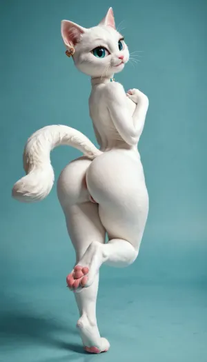 Nightly prowl of the white kitty