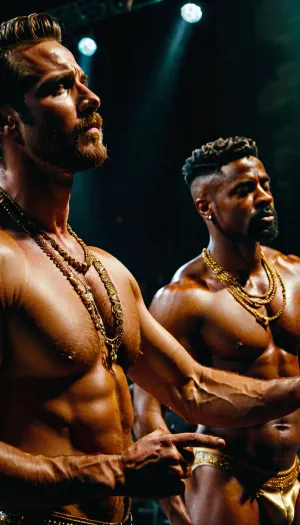 Create real men performing the same act like in the picture, <lora:cfg_scale_boost:1.9>, 4k, detailed, imitate the picture