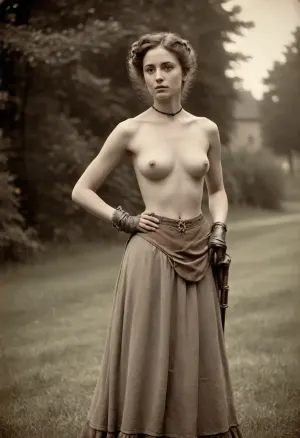 Победоносная гадюка: длинный выстрел оловянного типа захватывает поединок молодой женщины под золотым солнцем