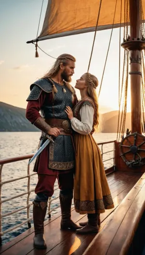 Sunset kucaklıyor: bir viking'in beklenmeyen fjord, en son savaş hazırlığı savaş hazırlıklarını seviyor