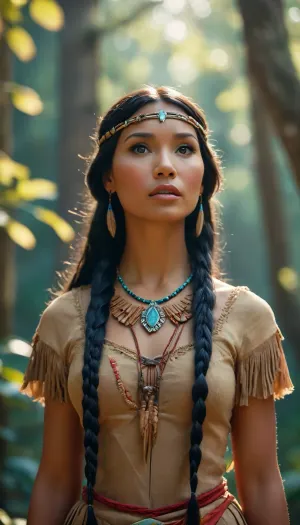 Pocahontas, <lora:Midjourney Image Enhancer XL v1:.8>