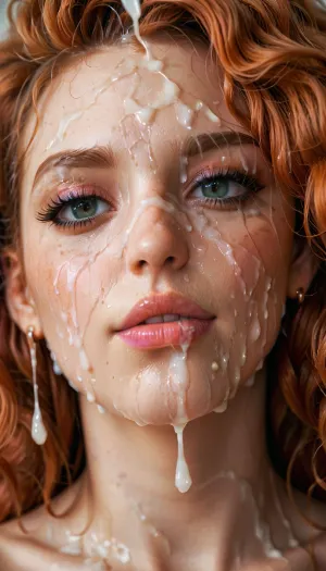 29 year old woman, super close hot of bukkake, cumshot, facial portrait picture of her face in cum facial, with natural minimal makeup, a lot of Cum on her face, cum on her long black eyelashes, Cum on her eyelids, Cum on her cheek skin, her face wet with Cum, Cum on her pink lips. cum on her hair, merida woman, cum, on, face, ruined, makeup, <lora:JustCum:1.9>, <lora:ruined1:.9>, <lora:Pink_Lips:.9>, <lora:add-detail-xl:.5>