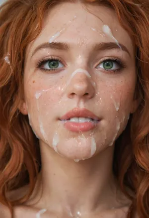 29 year old woman, shocked and happy, close shot of bukkake on face and breasts, cumshot, facial portrait picture of her face in cum facial, realistic skin with pores and light freckles, with natural minimal makeup, dark green eyes, excessive loads of long Cumshots on her face, cum on her long eyelashes, Cum on her eyelids, Cum on her cheeks, her face dripping with Cum, Cum on her lips. cum on hair, cum dripping from closed mouth, merida woman, cum on face, bukkake, cum, <lora:JustCum:2>, <lora:add-detail-xl:1.3>, <lora:MS_Real_XL_Bukkake:2>