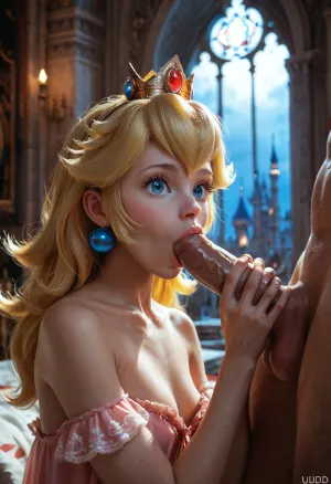 Midnight delights: a uhd 8k masterpiece of extreme realism - princess peach's revelry
