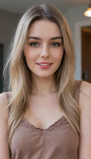 full portrait of woman, ((fringe long dyed blond hair)), ((girl next door)), pretty, natural beauty, medium breasts, ((cute tall tall tall tall but average appearance:1.3)), ((cute tall tall tall tall)), ((pale skintone:1.2)), very flirty smile, showing teeth, ((unkempt hair)), ((straight hair:1.3)), ((symmetrical hair:1.5)), ((perfect fringe hair:1.5)), ((light brown bright hair)), ((very cute tall tall tall tall average youthful face:1.5)), outside, photorealistic, ((perfect composition)), ((perfect contrast:1.5)), ((perfectly balanced exposure:1.5)), ((perfect focus:1.5)), ((extremely realistic detailed lighting:1.5)), ((extremely realistic detailed shadows:1.5)), ((extremely detailed:1.3)), ((extremely high resolution:1.3)), ((16K UHD:1.5)), ((extremely realistic detailed skin texture:1.5)), ((extremely realistic detailed skinpores:1.5)), ((extremely realistic detailed face:1.5)), ((extremely realistic detailed eyes:1.5)), ((extremely realistic detailed hair:1.5)), focus on eyes, ((fully clothed:1.5)), random colored clothing, ((beautiful stylish clothing:1.5)), ((detailed clothing:1.5)), ((detailed environment:1.5)), Sweet_Sticky_xl-01, bogdasha1, topless, woman, breasts, <lora:bogdasha3:.8>, <lora:topless v1a_fro0.95:.8>