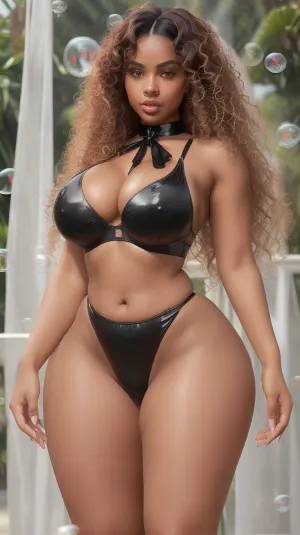 ((Ultimate realistic photo)), ((detailed face)), straight hair, ((long hair)), ((lightskin african)), african, sparkling eyes, extremely tight butt, deep buttcrack, deep butt crack, deep ass crack, ((bubble butt)), ((extremely juicy bubble butt)), bulging ass, round ass, large ass, bbl, fake ass, ((massive natural breast)), huge lips, super beautiful face, dark tanned skin, perfect anatomic body, highly detailed, wet shiny skin, puffy bimbo lips, glossy lips, dark lip liner, award winning photo, ((bouncing voluminous curly hair)), playfully seductive expression, wide eyed flirty blush, spectacular hyper juicy fit ass, beautiful woman, perfect skin, bimbo body, colossal breast, blush, ((thick toned thighs)), ((wide hips)), ((hourglass waist)), beautiful hands, beautiful feet, highly detailed hands, massive round bubblebutt, cleft ass cheeks, no bra, black silk bra, black silk leggings, hands holding butt