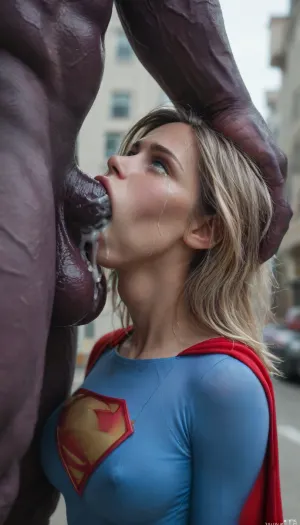 ((A picture taken from outside the building 1.8), from 50 metres away 1.7), spy shot, the lady is in her bedroom, Supergirl from DCU, 36 yo supergirl, (wearing Supergirl uniform with cape), (Thanos from DCU:1), (deep deepthroat:1.6), (dark purple gigantic massive cock:1.4), chocked expression, open mouth ring gag, (mouth stretched around thick cock:1.3), hand on head, blowjob, (deepthroat:1.6), choaking on dick, drooling, ((crying:1.7)), excessive drooling, in eye, (running makeup), (cum drips from nose:1.3), (cum drips from mouth:1.3), (cum spurts from nose:1.3), (cum spurts from mouth:1.3), bounce lines, large cock, large balls, throat bulge, random pose, random view angle, and slightly from the side, (thick tears:1.8), ((desperate expression)), <lora:add-detail-xl:.8>, <lora:CinematicStyle_v1:.8>, <lora:MJ52:.8>, <lora:MGLRbodysuit_sdxl:.9>