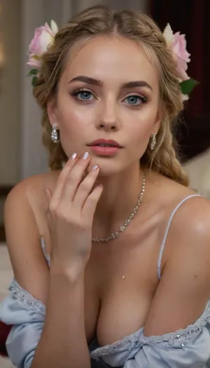 ((((Russian blonde, Russian slut, ((she has sex with a white man)), facial enjoyment of sex, on the face experiences an orgasm, rolls eyes from orgasm), (((She rides the guy's cock in cowgirl position, she rides a man's cock, she gets fucked by a big dick))), (((very light creamy pink, purple, mint, beige, lilac, violet, color))), she held on to railing with her hands so as not to fall, she was wearing a light summer evening dress with sequins, and gold jewelry, high-heeled shoes, (((tits, naked chest, nude bogy))), perfect illumination, 8K, UHD, sharp, best quality, ultra-detailed, highres, 8k wallpaper, (((masterpiece))), high definition, (skinny with breasts:1.4), ((breasts:1.4)), (((skinny:1.5))), ((euro American girl)), bright blue eyes, (((a lot of blondes))), pigtails, (beautiful, light freckles, blushing), (((very cute face, A clean sweet face, a gentle face, a kind face))), Clear silky skin, dimples on cheeks, symmetrical eyes, (Well-growing hair on head, a woman's hairy head, Lush curly yellow hair with long thick braids to waist, braids from top of head), light bedroom, roses, flower, beautiful wedding hairstyle, stylish, designer, fashionable, bride's hairstyle, European appearance, Russian cute face, beauty, cinematic photo of one girl, mouth, Beautiful wide square ron, slightly swollen juicy lips, passionate lips, Lip contour, juicy lips, excited lips, beautiful lips, Touches the neck and cheeks with the fingertips, nails on the cheek, Fingers with painted long non-sharp nails, nail polish, (((perfect Bright blue-gray irises of the eyes, realistic eyes, big eyes, Living natural eyes, Black outline on the edge of the eyelids outlined with pencil and ink))), (((very light makeup))), (blonde hair), (bobcut), (body), (very white pale skin), (beads), (A lot of gold and diamond jewelry, necklace, bracelet on wrist, gold big earrings), (((upper eyelids, shadows, well-growing abundant lush long eyelashes, light glamorous lipstick, shine in the eyes))), (((Ultrarealism, hyperrealism, ultra, Ultra Sharpness of the image, clarity photorealism, professional photography))), (((Lots of roses, huge roses, flowers, blue-white roses flowers, Huge bouquets of blue-white roses in the background))), 8k, highly detailed, dripping, thick, perfect, spitbubbles, littlebubbles, spitstring, woman cute face, (((Garterbelt))), catsuit, exposed, gloves, stockings, camera at a distance, BJ_Oxygen, GapingAssholesAllFourQuiron, pose, leotard, legshow, pl3as3rplatf0rmb00ts, thigh, Garterbelt, fabric, floral, embroidery, wearing, iron, chains, Nier.2b\, (Bride\), (leather, peplum), (straddling), (1boy:1.1))))