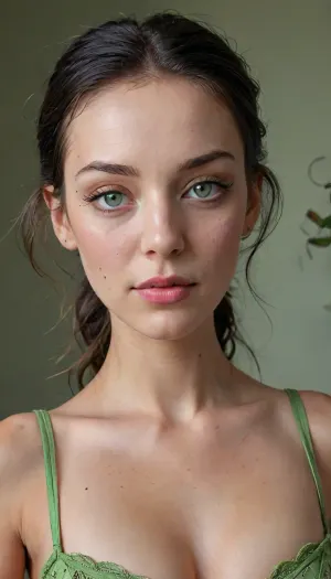 perfect girl, upper body, cuerpo completo, ((mantis)), dancing, ((upper body)), whit mantis hornes, with mantis antennae, green dress, fully dressed in a beautifull long green classy dress, epic detailed body and skin, small breasts, hair pulled back in one braid, black hair, pink lips, long eyelash extensions, freckles expressive, detailed big green eyes, winks, artistic, makeup, biting, her, lips, shadow, winkes, bit, Mantis1024, 4ng3l, face, <lora:Microwaist_XL_v01:.4>, <lora:668315_training_data:1.4>, <lora:SDXL_BetterFaces-LoRA_v1:.4>