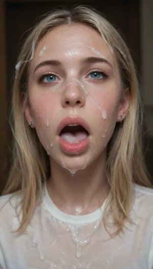 realistic cum, (cum on clothes:1.4), cum on, (Cum flows:1.5), (cum on body:1.4), cum on hair, (cum on face:1.7), ((Clothes and body covered with semen)), (mouth wide open:1.4), (mouth filled with cum:1.5), beautiful face, (cum on hair:1.3), cute blonde woman, <lora:cum_in_eye_deepmind:1.4>