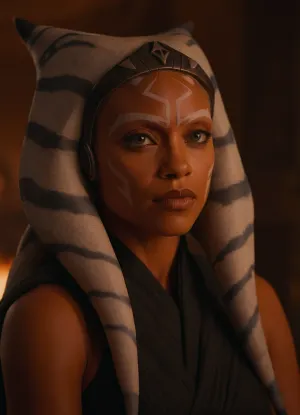 cinematic film still ahsoka tano raised eyebrow at isle of whispers, full body shot, . shallow depth of field, vignette, highly detailed, high budget Hollywood movie by ryan coogler, bokeh, cinemascope, moody, epic, gorgeous, <lora:Ahsoka_Tano_XL:.8>, AS-YoungV2