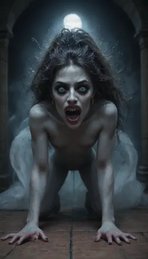 massive werewolf standing, werewolf having sex with human female, flat-chested, on all fours with legs slightly spread, hands on the floor, massive veining, ribbed cock penetrating pussy, vaginal sex, passionate sex, all the way, moaning, big pussy juices, long sleeve tight bodystocking, athletic body, high definition, blue eyes, blond hair, long hair, extremely beautiful face, very detailed, werewolf opens its mouth and shows its sharp teeth. The scene is in the surroundings of an ancient castle, (terrifying ghosts and other creatures of the night:1.7), are hiding in all possible corners of the great hall, watching the unlikely couple having sex. The atmosphere is frightening and arousing at the same time. high detailed, modern-werewolf, 1girl, 1boy, prone, bone, sex, from, behind, lora, (ProneBone-000010:.5), Black, and, white, art, black, pencil, shading, charcoal, drawing, toned, brutal, dark, b/w, color, scheme, <lora:Modern_Werewolf:.8>, <lora:Black and white art.V1:1.2>, <lora:ahxl_v1:.9>