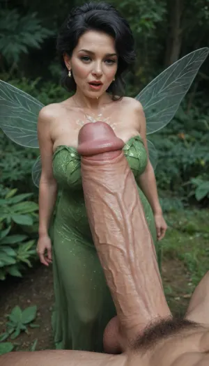giant man standing side on, massive girthy veiny hyper cock with foreskin, giant uncircumcised oversized cock, massive uncut cock, ((tight form fitting dress)), Mature fairy holding the tip of giant uncircumcised cock, (insect sized fairy:1.6), mature fairy in awe, on massive uncut cock, cock bigger than her body, body sized cock, pubic hair, foreskin, long foreskin, cock bigger than fairy, face against cock, Licking the tip, droopy foreskin, ((oozing cum)), ((cum explosion)), (mature fairy face and chest covered in thick cum:1.4)