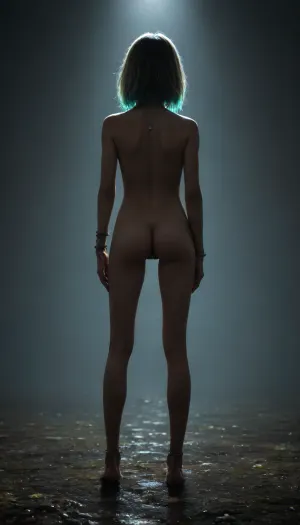 In messy room, ((((naked laying on back with legs spread)))), (nighttime), (no ambient light), (single harsh flash from the camera), (overexposed flash highlights on subject), (sharp shadows behind and around her), (noise in all darker areas), (wet surfaces reflecting small highlights), (flat lighting due to direct flash), (cool white balance:1.3), (cyan-tinted shadows from digital camera sensor), (fluorescent-like artificial lighting tint), (background remains visible due to flash, but lacks blur or depth separation), (realistic dark environment with high flash contrast), (full body), (scene "Myspace"), (2000s), (90s digital aesthetic), (flat chested), (low quality photo), (old camera), (flash photo), (gritty), (swamp), (realistic environment), (analogic style), (film grain), (low contrast), (unfiltered), (jpeg artifacts), (unedited), (cellphone photography), (no ambient lighting), (lights off), (Polaroid flash camera), (cool indoor lighting), (direct flash photography), (overexposed flash), (strong shadows), (sharp shadows), (low contrast:2), (noise in dark areas), (shiny reflections on surfaces), (sharp background), (background in focus), (no background blur), (clear background details), (fluorescent lighting tint), (cyan-tinted shadows), (artificial lighting with cyan hue), (Scene-Queen), (optional), (Myspace), (picture), (bad quality), (old digital camera), (raw), (light leak), (low res), (low quality), (90s style), (80s), (analogic), (1990s), ((full body view)), (glistening skin:1.2), (very Petite), gorgeous blonde european, tiny twintails, (young adult), cute small ass, tiny microskirt, tiny microbikini, very skinny, thigh gap, necklace, bracelet, ankle bracelet, white trainers, microslim waist, (((18 y.o. but looks five years younger.))), narrow hips, slim body, short, (back arched:1.5), ass out, poses while her boyfriend fucks her from behind, standing doggystyle, penetrations, vaginal, sex, holds one leg up, flowers in the background, depth of field, soft front light, front view, HDR, (muted colors:1.2), Canon RF 100mm F2.8L Macro IS USM, (best quality), (highly detailed), (ultra-realistic), 35mm SLR, 50mm f/1.8 lens, Kodak Portra 400 color film. Nostalgic, film-grain aesthetic., with an overall underexposure of 1-2 stops to accentuate the darkness and isolation of the environment., <lora:detailed_notrigger:2>, <lora:legupsex_XL_9_-000009:.8>