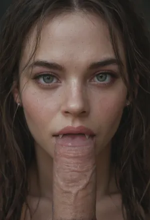 hyper detailed hyper realistic natural petite cutie, 18 years old beautiful vampire queen, (very muscular), nightclub, very detailed face, pale woman with dark hair, Vampire Queen sucks penis, close up, green eyes, (((very long vampiric fangs:1.4))), in the style of dark fantasy, symmetrical epic fantasy art, dark fantasy, purple lights, colorful, high detail, impeccable image quality, ultrarealism, cockbiting, bitingshaft, vampirebiting, 1girl, tiny penis, hetero, 1boy, fellatio, oral, solo, focus, pov, fangs, Dominant angry look, piercings