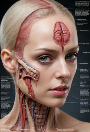 Detailed scientific textbook diagram showing the internal anatomy of an adult coquettish women. Labels refer to "function", "purpose", "storage system". Includes serious scientific footnotes and cross-sectional views of unexpectedly complex biological systems. #©KITTYART

























#©KITTYART