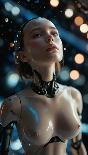 Allisfulloflove1024, nude robot girl floating in space, highly detailed, photography, ultra sharp, film, bokeh, professional, 64k, <lora:add-detail-xl:1.1>, <lora:Allisfulloflove1024:.8>, <lora:detailed_notrigger:.8>, <lora:SDXLHighDetail_v6-000005:.8>, <lora:MJ52:.8>