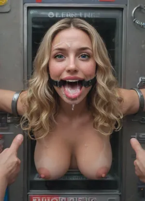 La bizzarra notte distributore automatico lotta di una donna felice di 40 anni