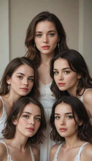 3 girls looking at viewer