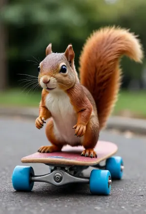 A small toy squirrel is skateboarding. #©KITTYART

























#©KITTYART