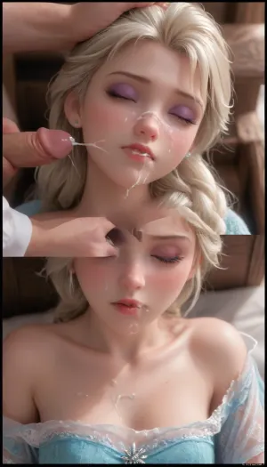Frozen, Elsa, cum, facial, eyes closed, cum shot, sleep, sleeping, passed out, perky tits, rape, clothing ripped, naked, forced, raped, dick, dick in mouth, cum dripping from mouth, cum in mouth, <lora:princess_xl_v2:2>