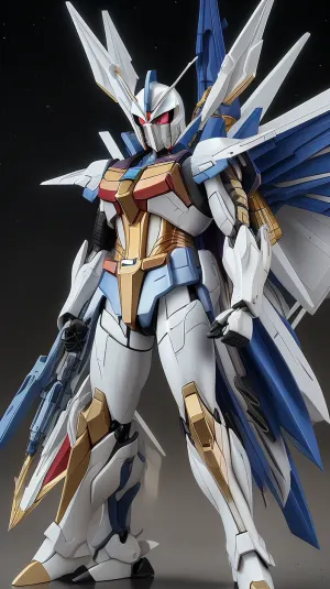 Strike freedom gundam + kamen rider wizard. fusion. Strong body. Hd.4k.