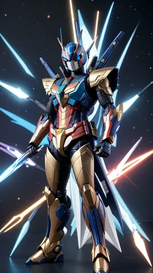 kamen rider build + strike freedom gundam. fusion. Strong body. Hd.4k.